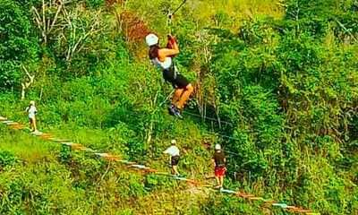 Canopy, bicicleta aérea y mucho más en los deporte extremos en la selva Central de Perú.