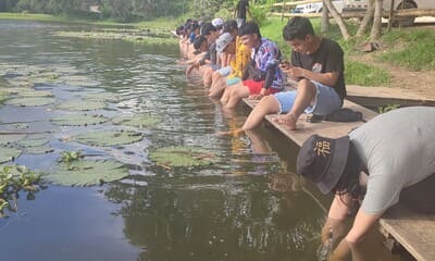 Foto de Tours Metro Chanchamayo. Ictioterapia en Laguna Oconal. Villa Rica. Selva Central. Pasco. Perú.